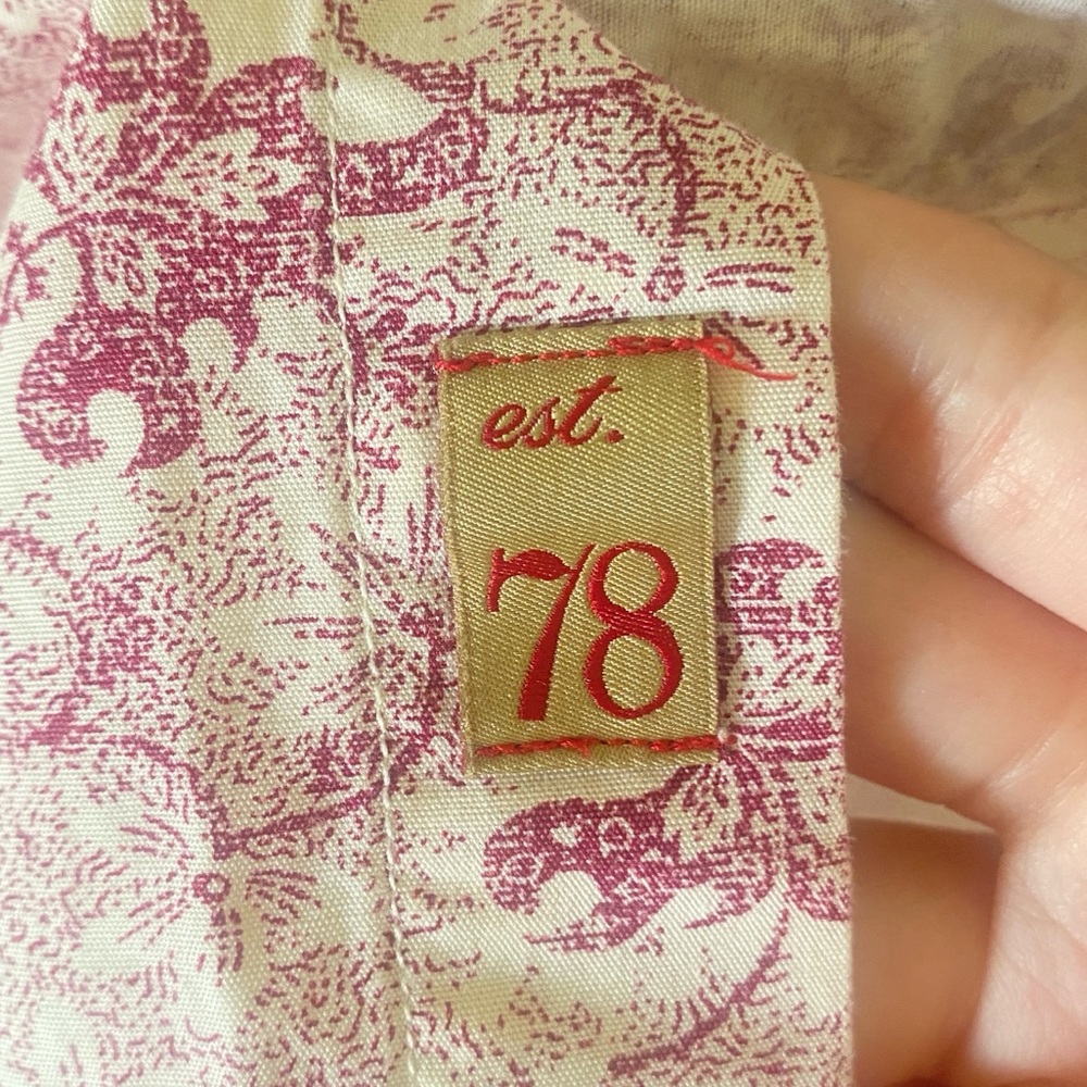 Banana Republic heritage women’s pink floral button up 100% cotton boho western - Picture 4 of 9